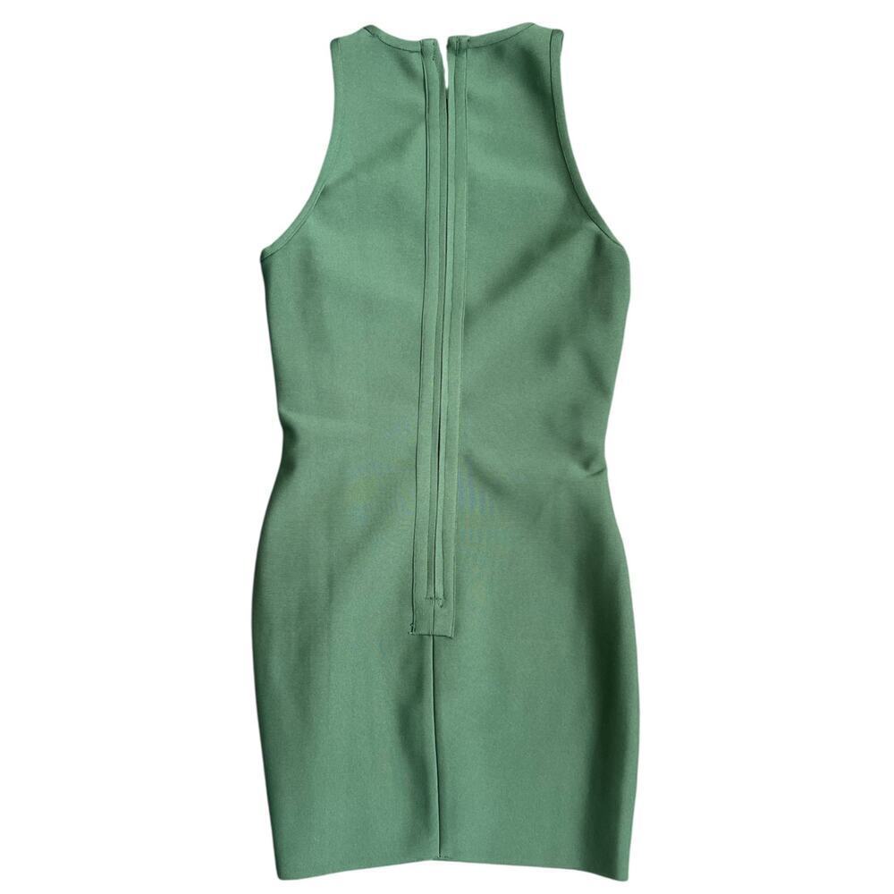Fashion Nova Green Sleeveless Pierce Bandage Mini Dress Size Small - Picture 5 of 6